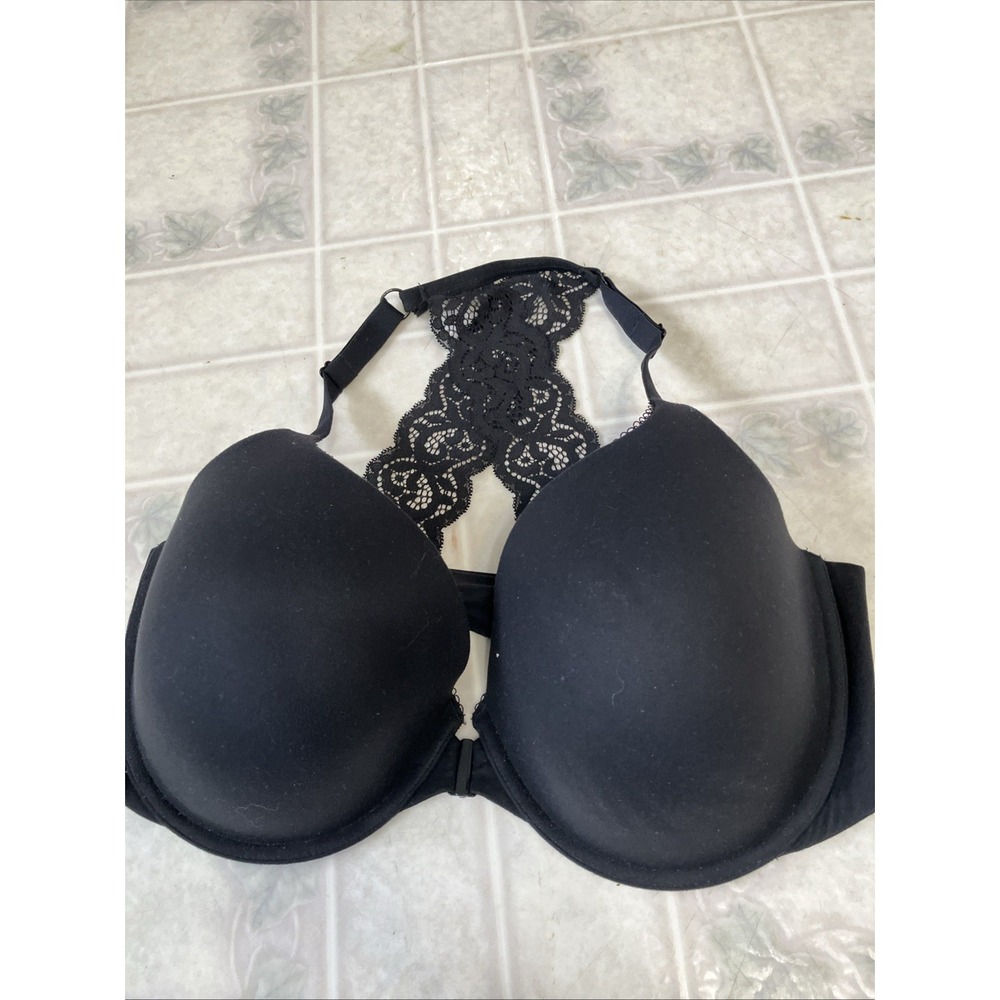 Victoria's Secret Black 38DDD‎ Body by Victoria Perfect Shape Lace Racerback Bra